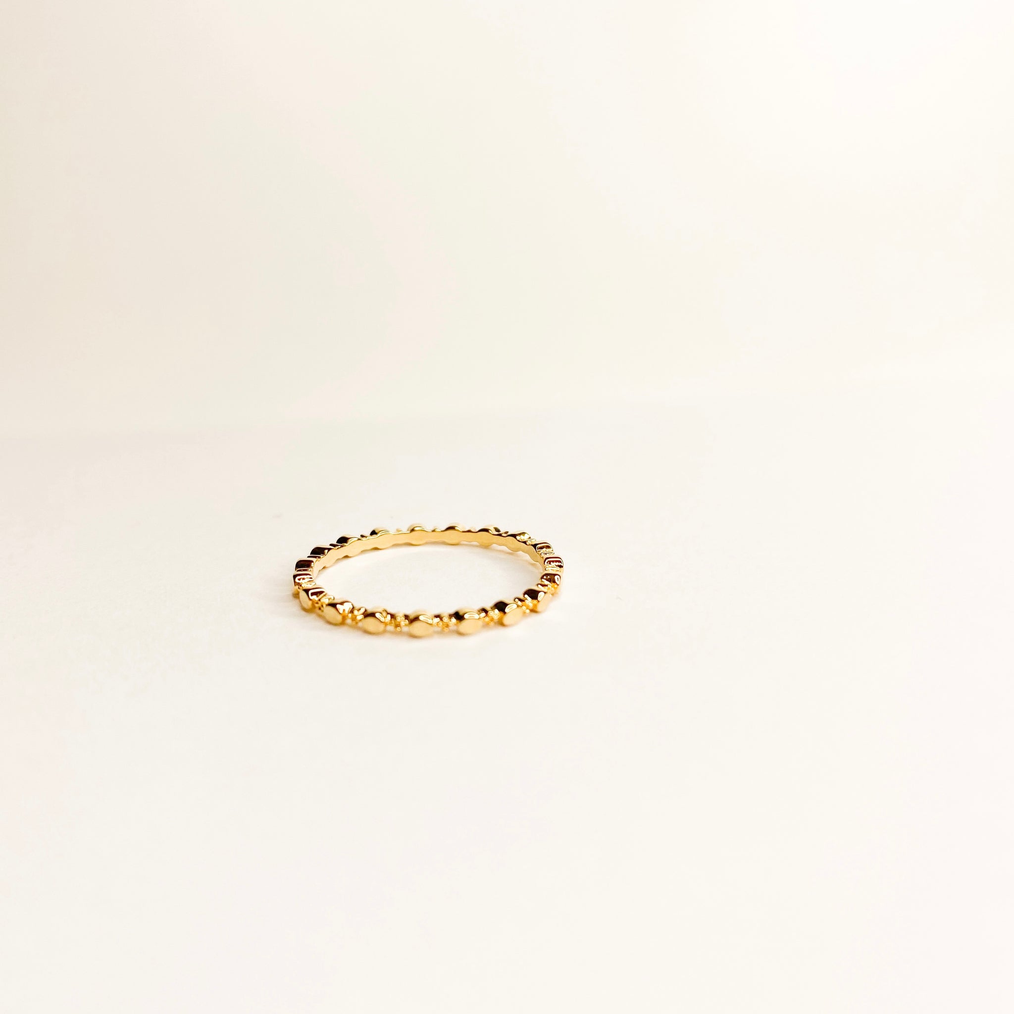 Thin Gold Dotted Eternity Ring