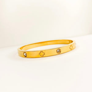 Clover Gold Bangle