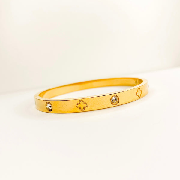 Clover Gold Bangle