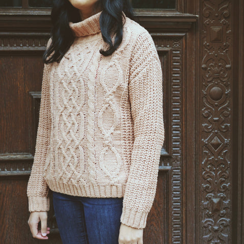 Light Clay Matt Chenille Sweater