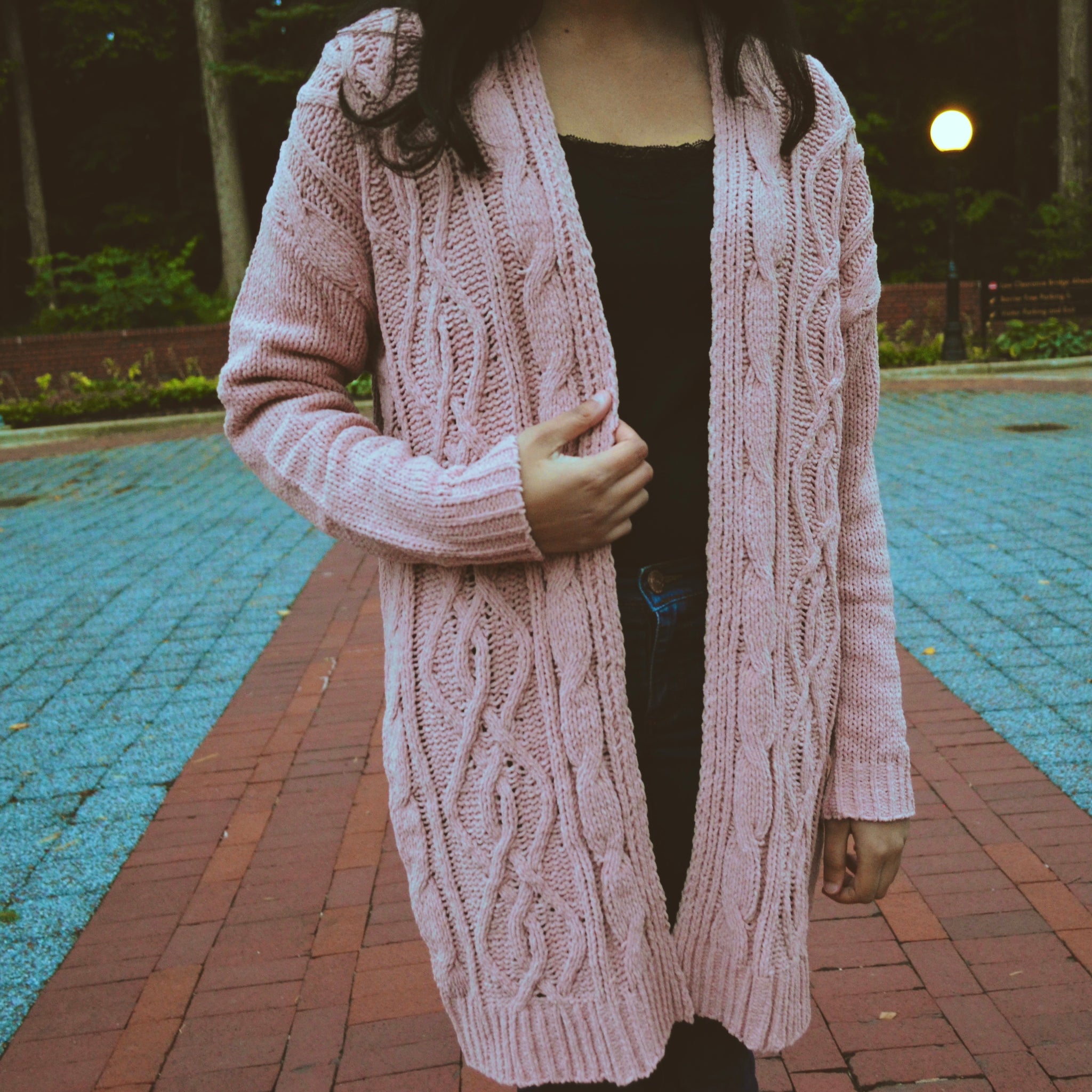 Stella Pink Cable Cardigan