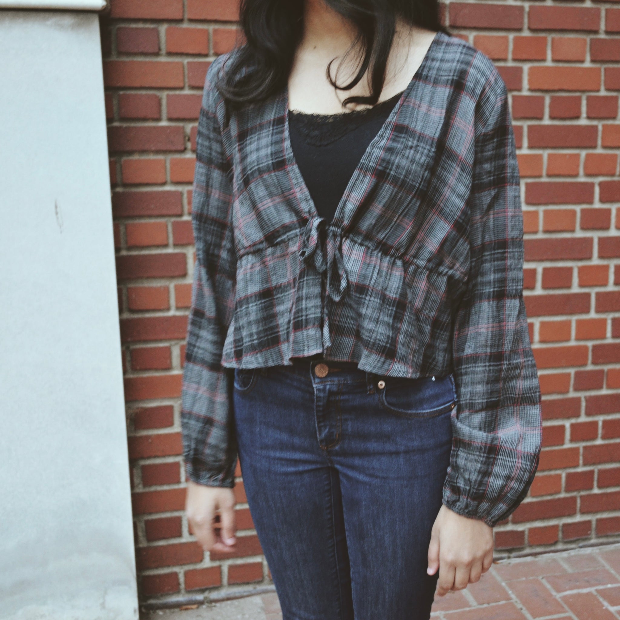 Crossroads Plaid Top