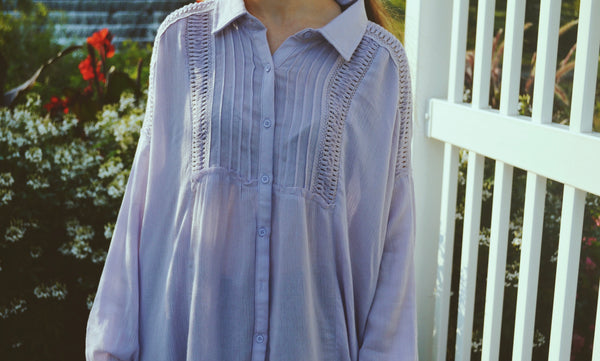 Lilac Oversized Buttoned Shirt